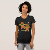 prettige feestdagen Gingerbrood Man Boy Girl T-shirt (Voorkant volledig)