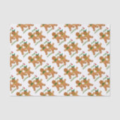 prettige feestdagen Gingerbrood Man Boy Girl Tissuepapier (Voorkant)