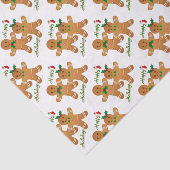 prettige feestdagen Gingerbrood Man Boy Girl Tissuepapier (Detail)