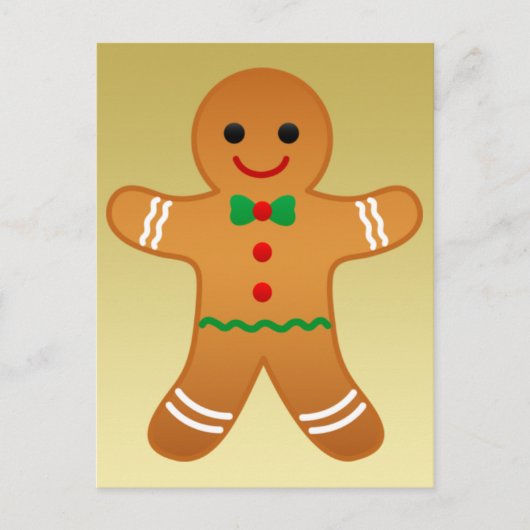 prettige feestdagen Gingerbrood Man Faux Gold Brie (Voorkant)