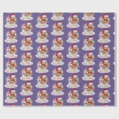 prettige feestdagen Gingerbrood Man in Melk Cadeaupapier (Vlak)