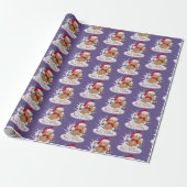 prettige feestdagen Gingerbrood Man in Melk Cadeaupapier (Uitgerold)