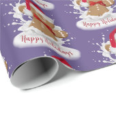 prettige feestdagen Gingerbrood Man in Melk Cadeaupapier (Rol Hoek)