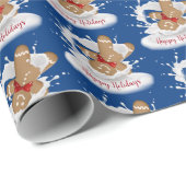 prettige feestdagen Gingerbrood Man in Melk Cadeaupapier (Rol Hoek)