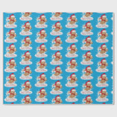 prettige feestdagen Gingerbrood Man in Melk Cadeaupapier (Vlak)