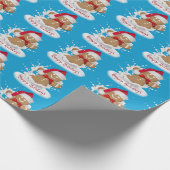 prettige feestdagen Gingerbrood Man in Melk Cadeaupapier (Hoek)