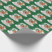 prettige feestdagen Gingerbrood Man in Melk Cadeaupapier (Hoek)