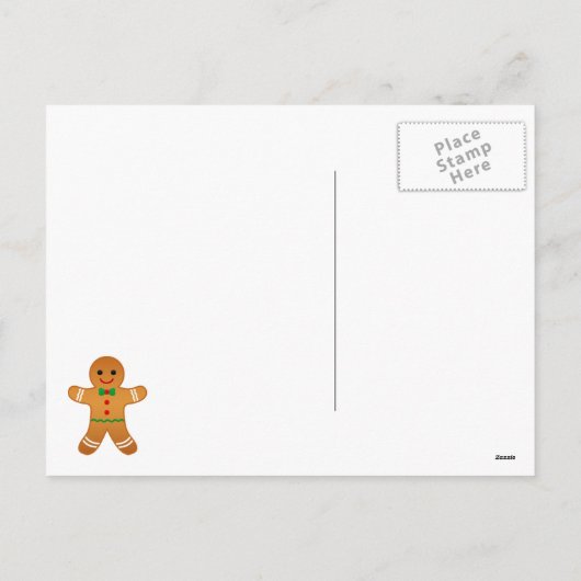 prettige feestdagen Gingerbrood Man Sage Green Bri (Achterkant)