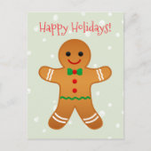 prettige feestdagen Gingerbrood Man Sage Green Bri (Voorkant)