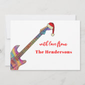 Prettige feestdagen Gitaar Feestdagenkaart (Achterkant)