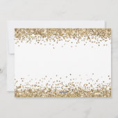 Prettige feestdagen Glam Gold Glitter Borders Feestdagenkaart (Achterkant)