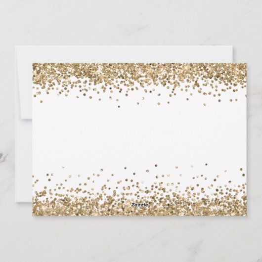 Prettige feestdagen Glam Gold Glitter Borders Feestdagenkaart (Achterkant)