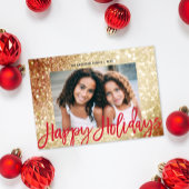 Prettige feestdagen Glam Gold Glitter Feestdagenkaart