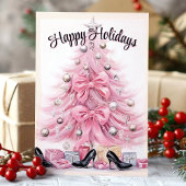 Prettige feestdagen Glam Heels Roze Kerstboom