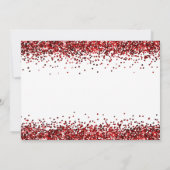 Prettige feestdagen Glam Red Glitter Feestdagenkaart (Achterkant)