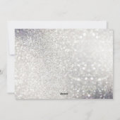 Prettige feestdagen Glam Silver Glitter Feestdagenkaart (Achterkant)