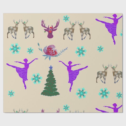 Prettige feestdagen Glanzend inpakpapier, 30 in x  Cadeaupapier (Vlak)