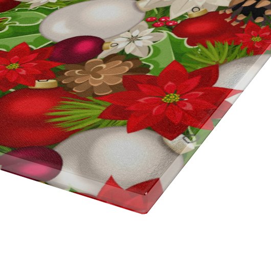 prettige feestdagen Glass Cutting Board Snijplank (Hoek)
