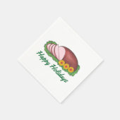 prettige feestdagen Glazed Holiday Ham Kerstmis Na Servet (Hoek)