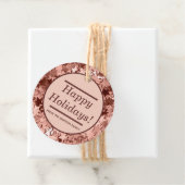 prettige feestdagen Glitter Roos Gold kerstcadeau Bedankjes Labels (In situ)