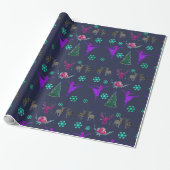 Prettige feestdagen < Glossy Wrapping Paper Cadeaupapier (Uitgerold)