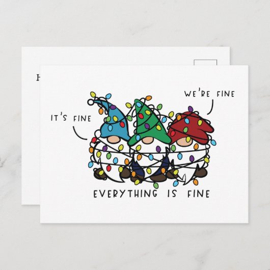 Prettige feestdagen Gnome? Briefkaart (Voorkant / Achterkant)