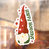 prettige feestdagen Gnome Raamsticker (Vel 2)