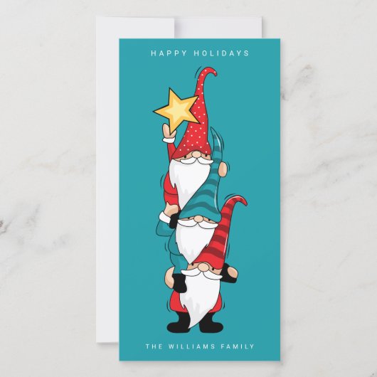 prettige feestdagen Gnomen decorcerende boom (Voorkant)