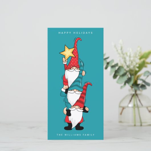 prettige feestdagen Gnomen decorcerende boom (Staand voorkant)