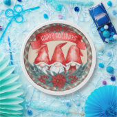 prettige feestdagen Gnomen Paper-Borden Papieren Bordje (Feest)