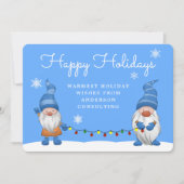 prettige feestdagen Gnomes Business Holiday Kaart (Voorkant)