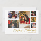 prettige feestdagen Gold 6-fotokaart (Voorkant)