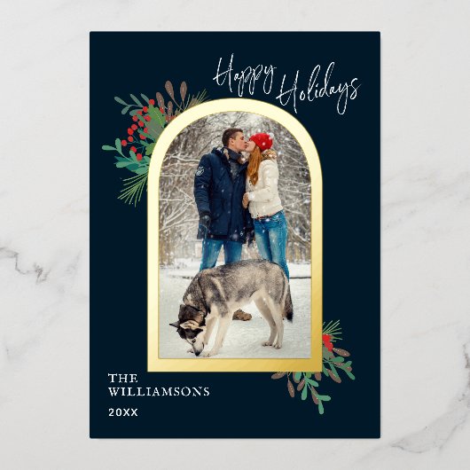 prettige feestdagen Gold Arch Botanische Fotoserie (Voorkant)