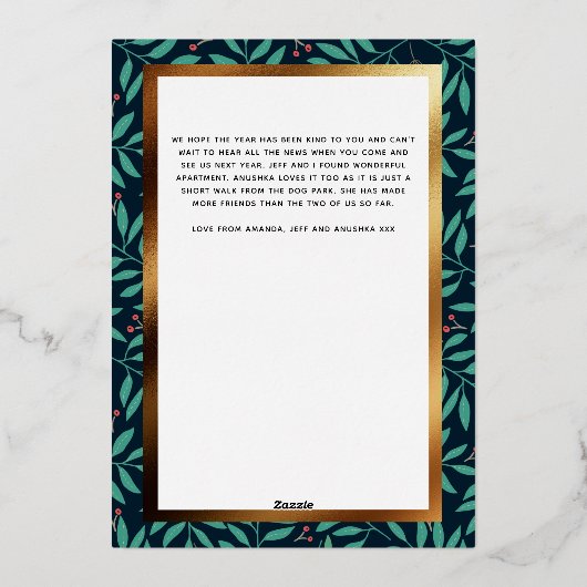 prettige feestdagen Gold Arch Botanische Fotoserie (Achterkant)