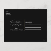 prettige feestdagen Gold Black & White Modern Phot (Achterkant)