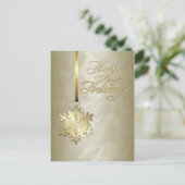 Prettige feestdagen Gold Diamond Snowflake Gold Fo (Staand voorkant)