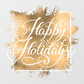 prettige feestdagen Gold Faux Folie Kerstmis Raamsticker (Vel)