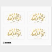 prettige feestdagen Gold Foil kerstfeest Rechthoekige Sticker (Vel)