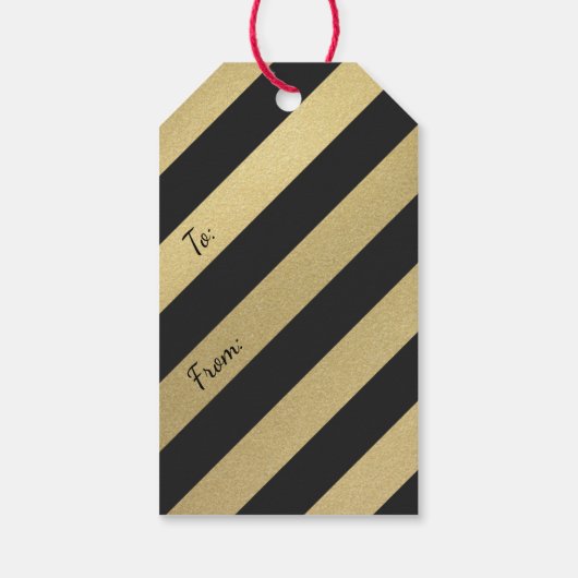 prettige feestdagen Gold Foil Kerstmis Holly Foto Cadeaulabel (Achterkant)