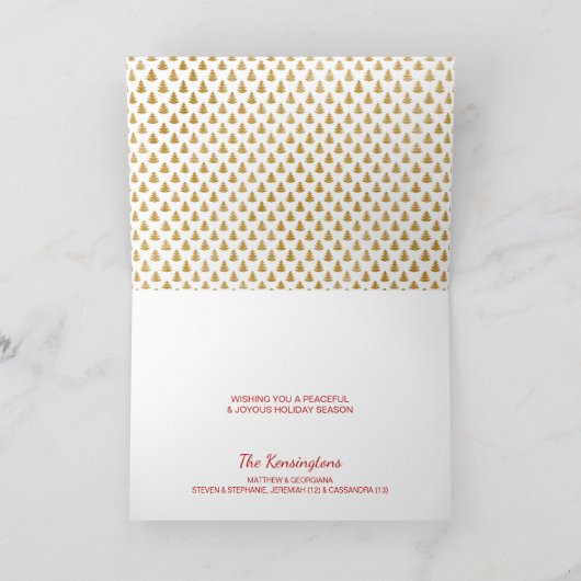 prettige feestdagen Gold Foil Tree - kerstfoto (Binnen)