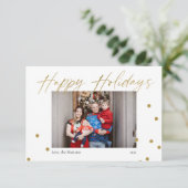 prettige feestdagen Gold Fun Confetti Modern Brief (Staand voorkant)