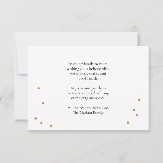prettige feestdagen Gold Fun Confetti Modern Brief (Achterkant)