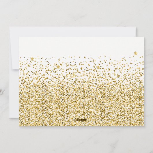 Prettige feestdagen Gold Glitter Feestdagenkaart (Achterkant)