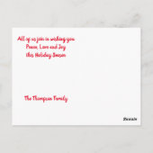 prettige feestdagen Gold Glitter Modern Briefkaart (Achterkant)