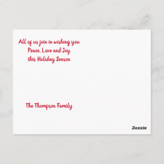 prettige feestdagen Gold Glitter Modern Briefkaart (Achterkant)