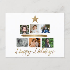 prettige feestdagen Gold kerstboom Foto Collage H