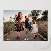 prettige feestdagen Gold Ppress-briefingfoto (Voorkant)