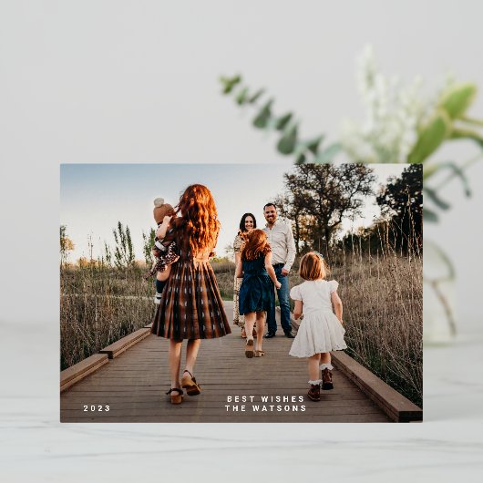 prettige feestdagen Gold Ppress-briefingfoto (Staand Voorkant)