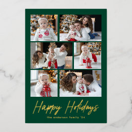 prettige feestdagen Gold Script 6 Photo Collage