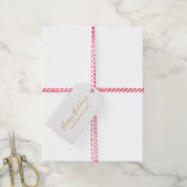 prettige feestdagen Gold Script Cadeaulabel (Met Touw)